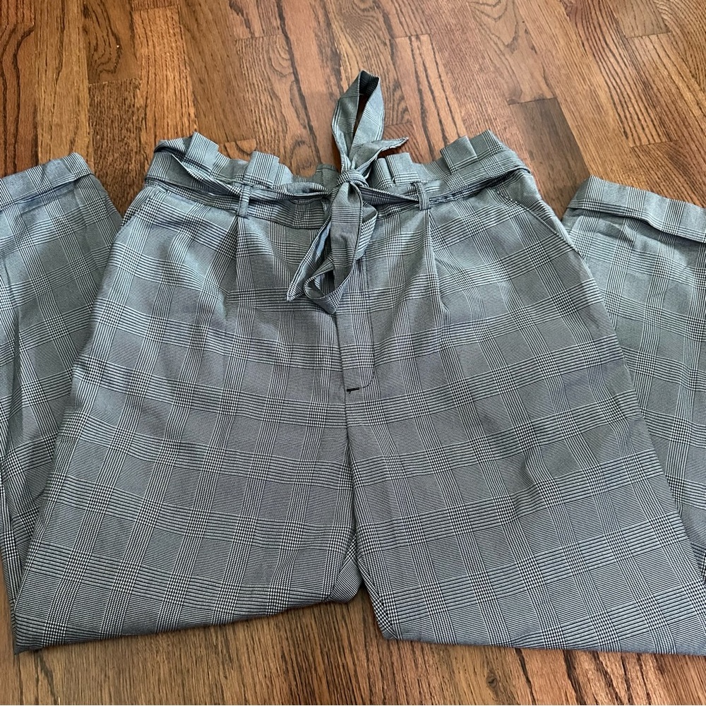 Plaid Paperbag Trousers